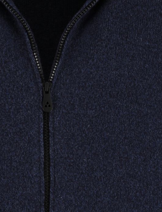 Peuterey vest effen donkerblauw normale fit wol