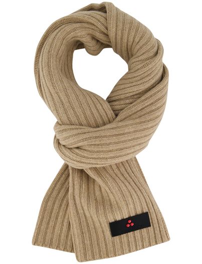 Peuterey Peuterey sjaal beige wol en kasjmier effen gebreid