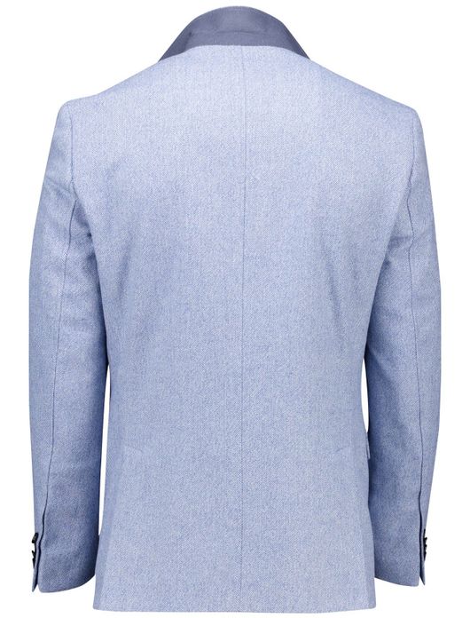 Carl Gross normale fit colbert lichtblauw wol