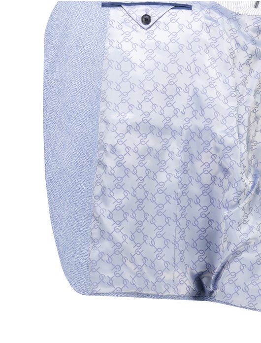 Carl Gross normale fit colbert lichtblauw wol