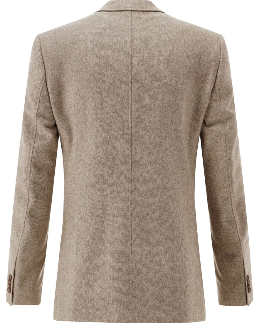 Carl Gross Theo Colbert beige wol visgraat