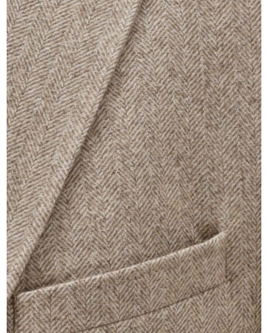 Carl Gross Theo Colbert beige wol visgraat