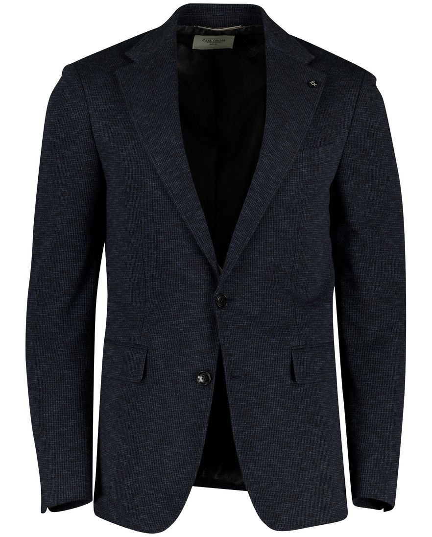 katoenen Carl Gross Faith colbert donkerblauw normale fit