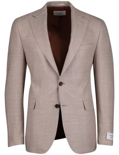 Carl Gross Carl Gross colbert beige geruit normale fit