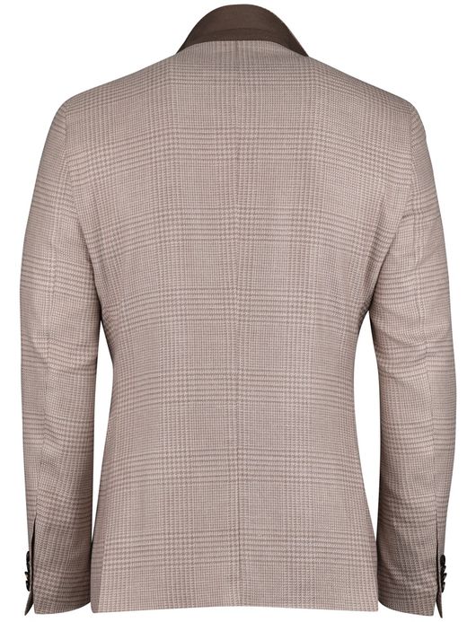 Carl Gross colbert beige geruit wol