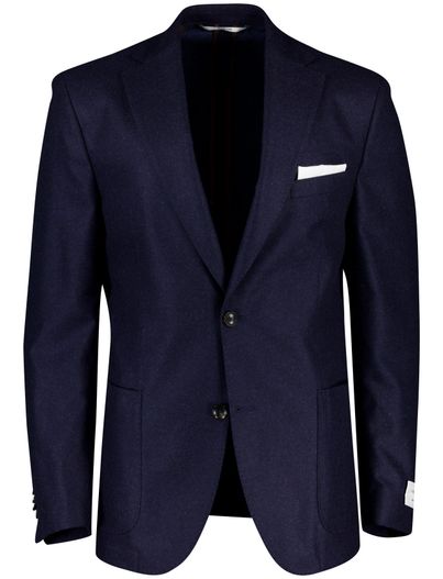 Carl Gross scheerwollen colbert Carl Gross donkerblauw effen