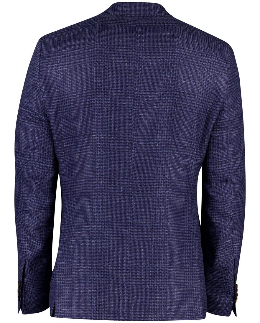 Carl Gross colbert blauw effen normale fit wol