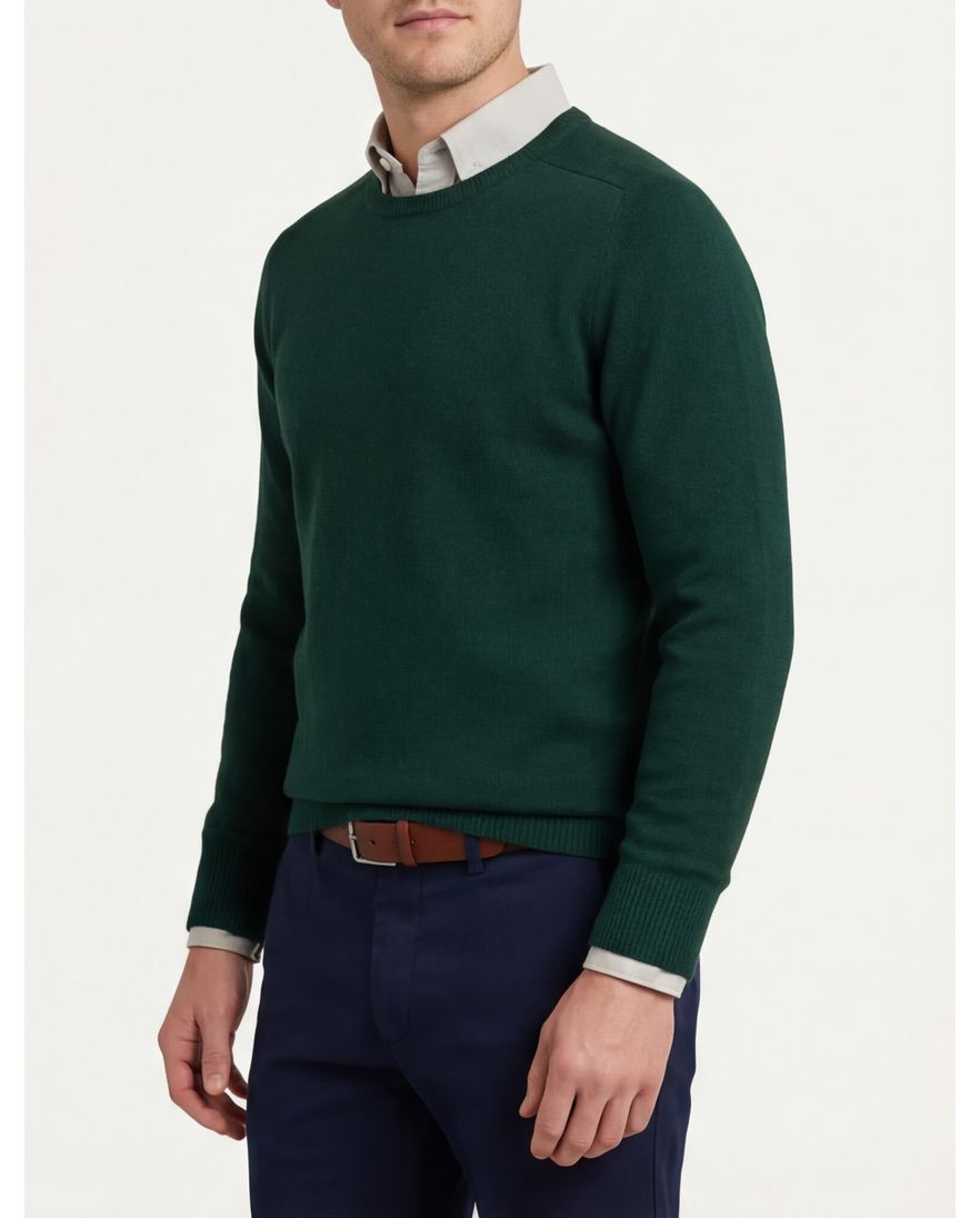 William Lockie trui wol groen