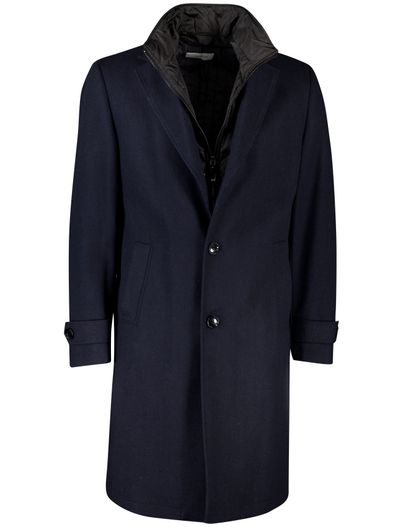 Carl Gross Carl Gross winterjas effen donkerblauw mantel