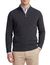 William Lockie trui grijs effen wijde fit half zip
