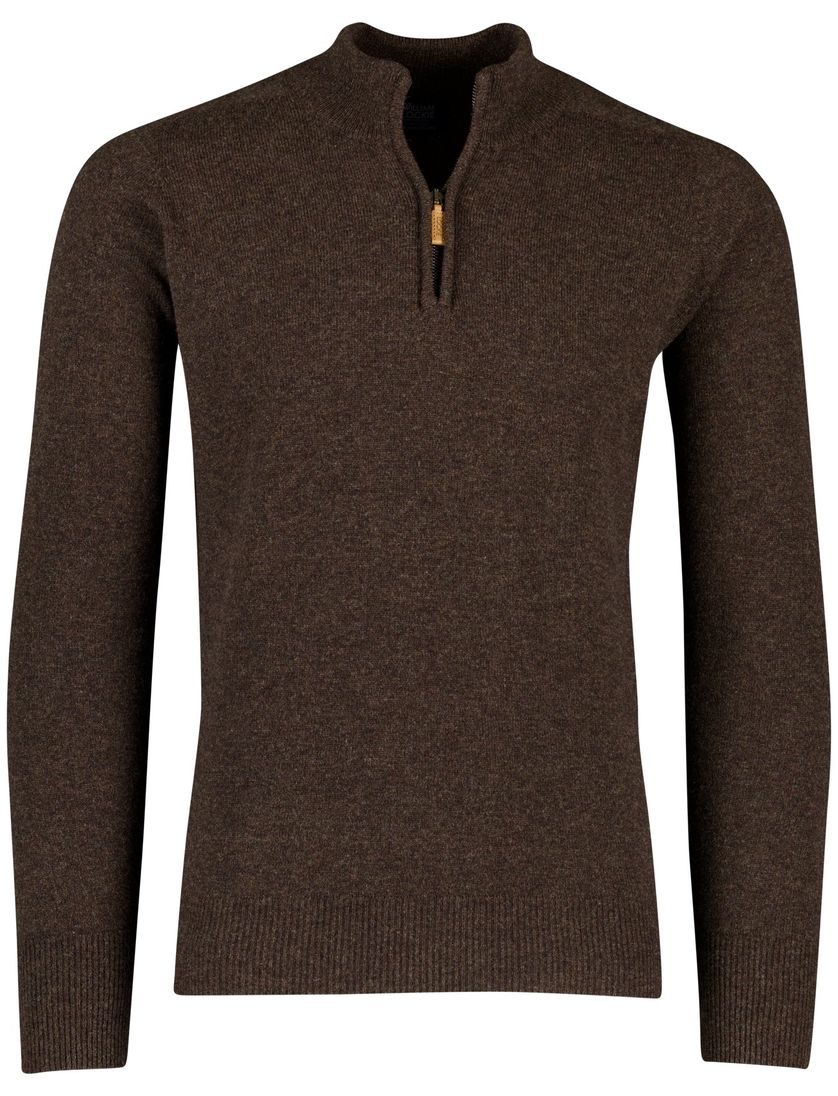 trui William Lockie bruin effen wijde fit