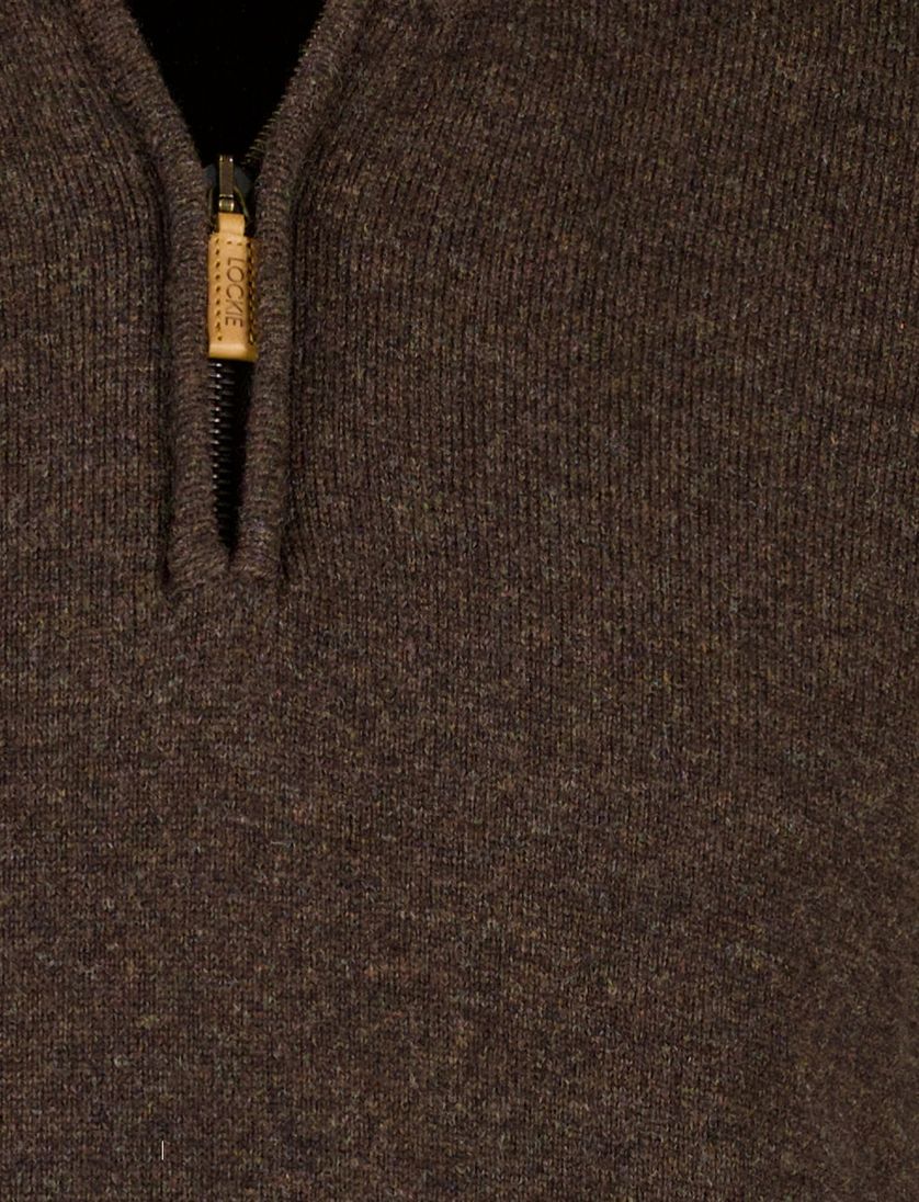 trui William Lockie bruin effen wijde fit