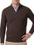 William Lockie trui bruin effen half zip