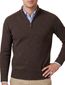 William Lockie trui bruin effen half zip