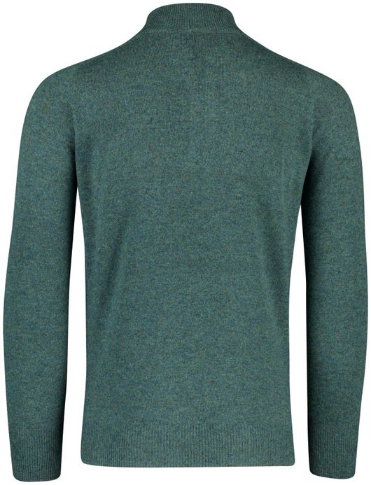 William Lockie trui half zip turquoise effen wijde fit