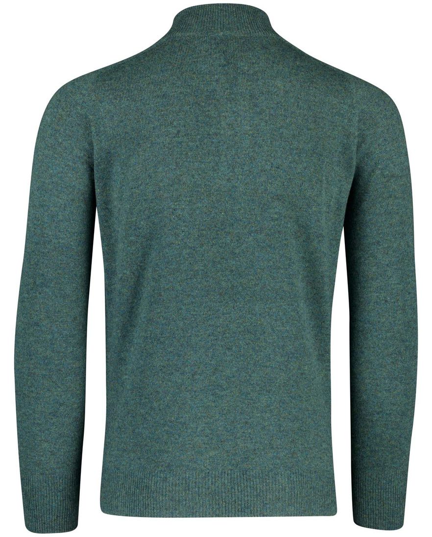 William Lockie trui half zip turquoise effen wijde fit