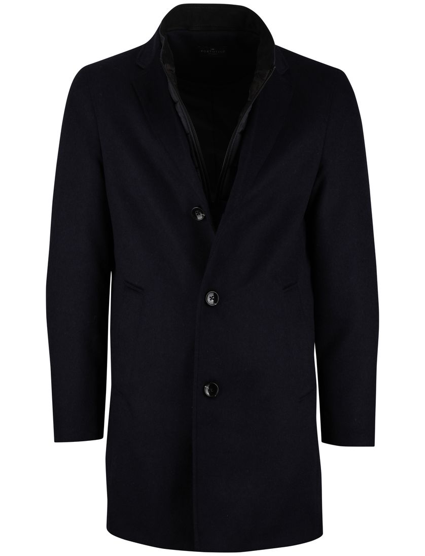 Portofino donkerblauw manteljas normale fit