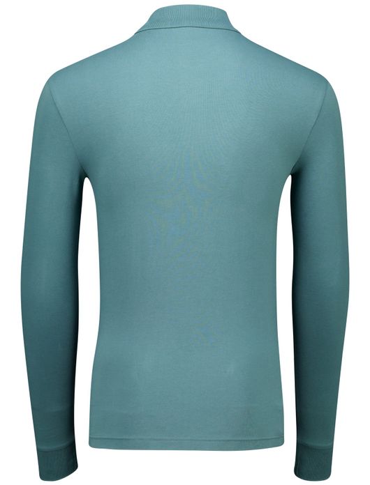 Boss Orange polo lange mouw slim fit groen