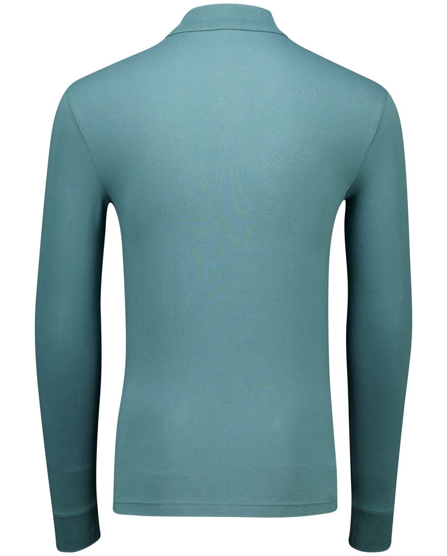 Boss Orange polo lange mouw slim fit groen