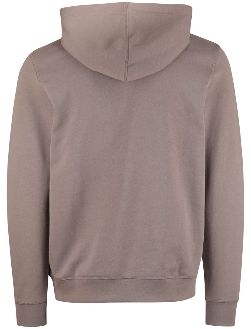 BOSS Orange hoodie bruin katoen capuchon effen