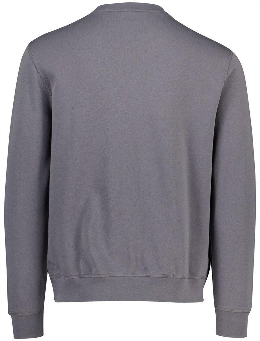 BOSS Orange sweater grijs ronde hals effen