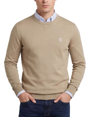 Hugo Boss Boss Orange Trui Bruin katoen kasjmier effen