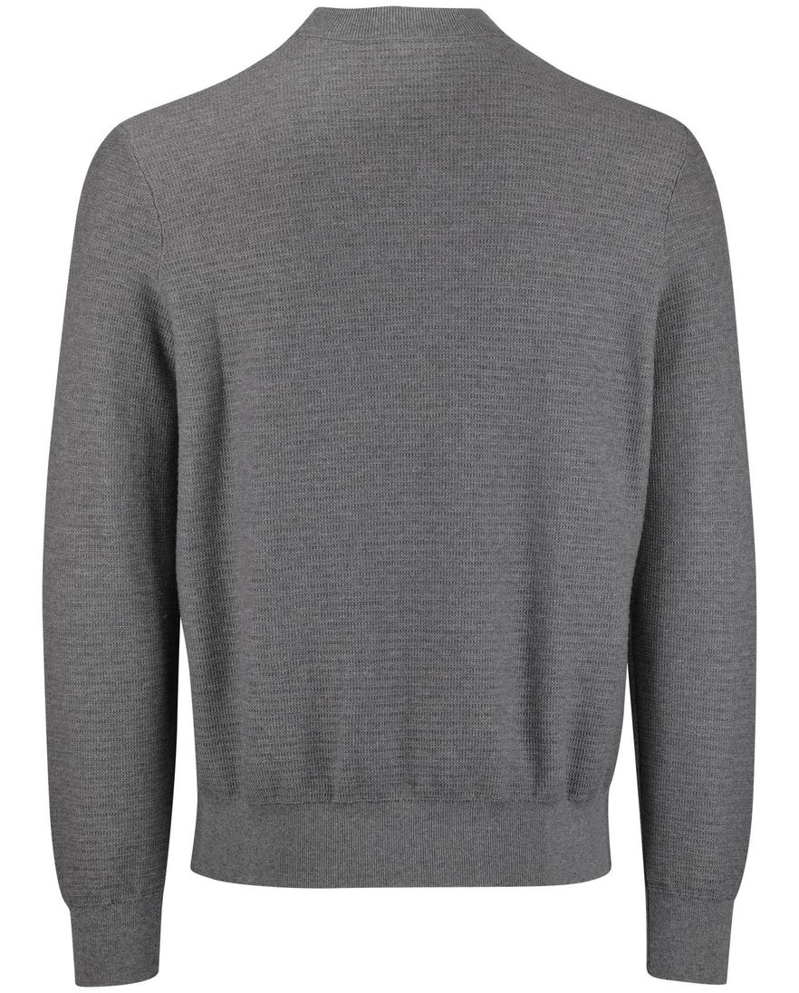 Boss Anion Orange grijs trui ronde hals effen