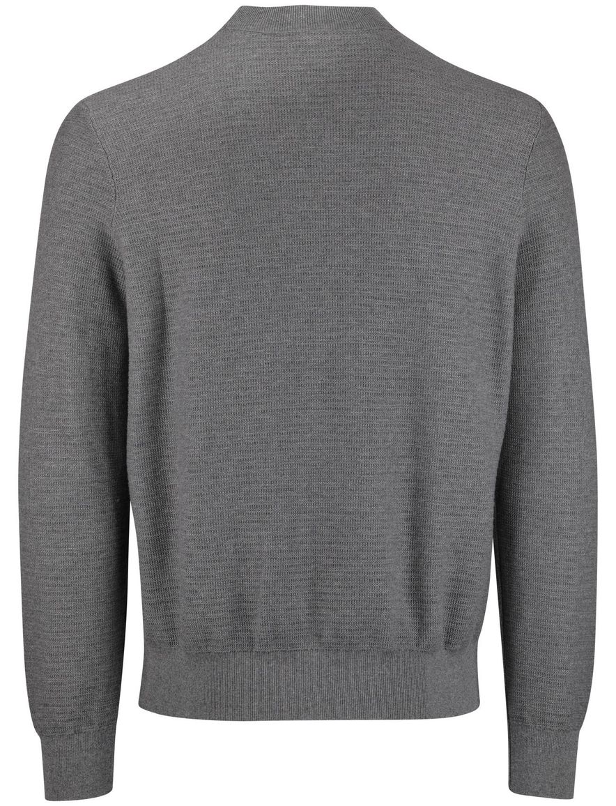 Boss Anion Orange grijs trui ronde hals effen