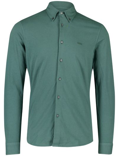 Hugo Boss Jersey overhemd Boss Orange slim fit groen