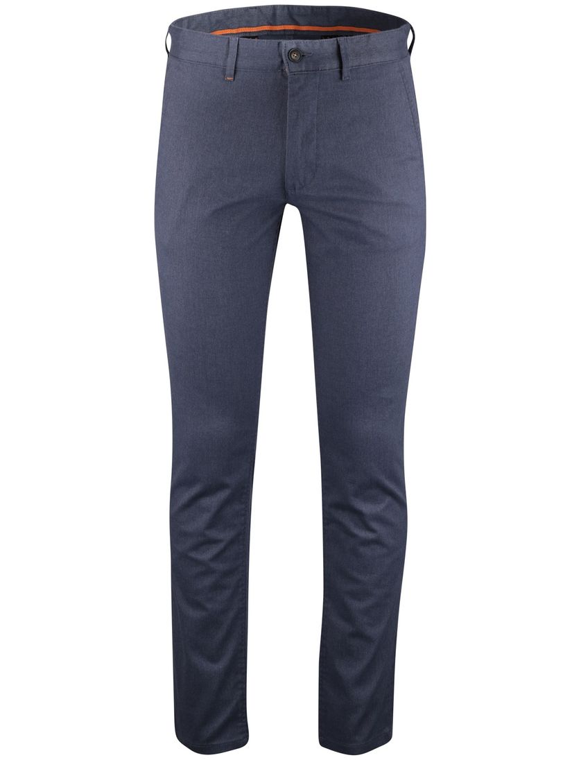 Boss Orange blauw slim fit effen katoen