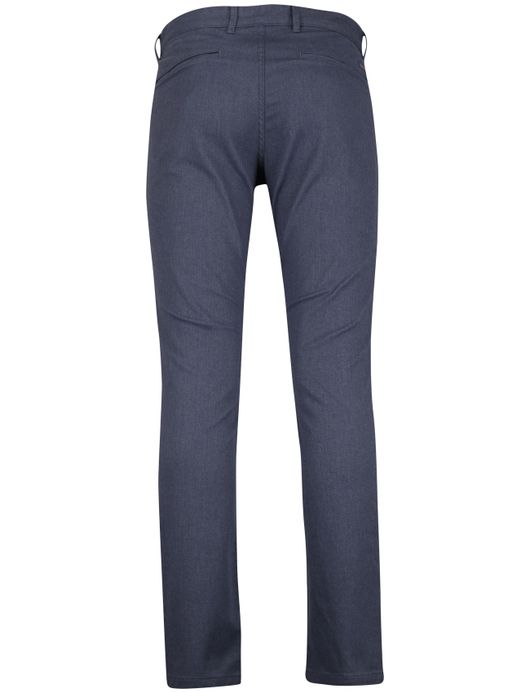 Boss Orange blauw effen slim fit katoen