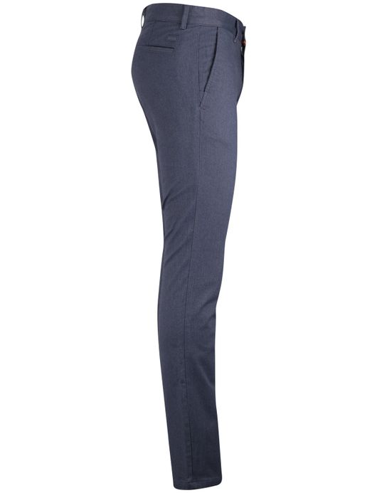 Boss Orange blauw effen slim fit katoen