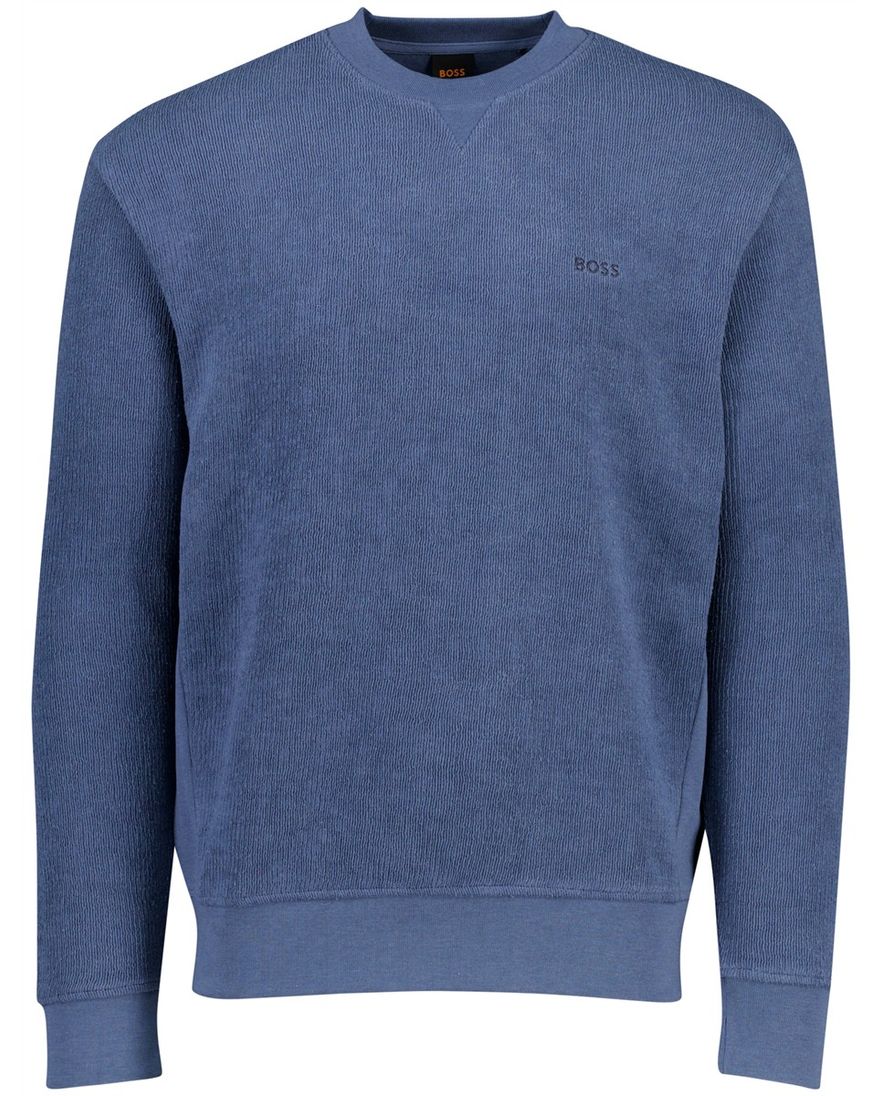 Boss Orange Sweater blauw effen