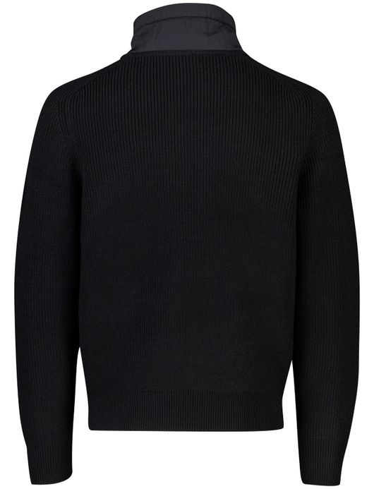 BOSS Orange vest Zwart Kigloo relaxed fit lamswol