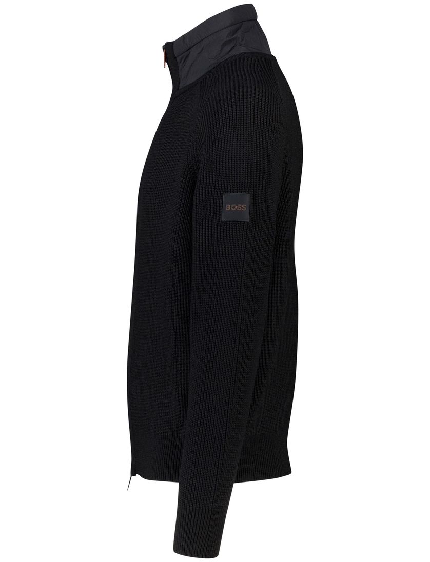 BOSS Orange vest Zwart Kigloo relaxed fit effen