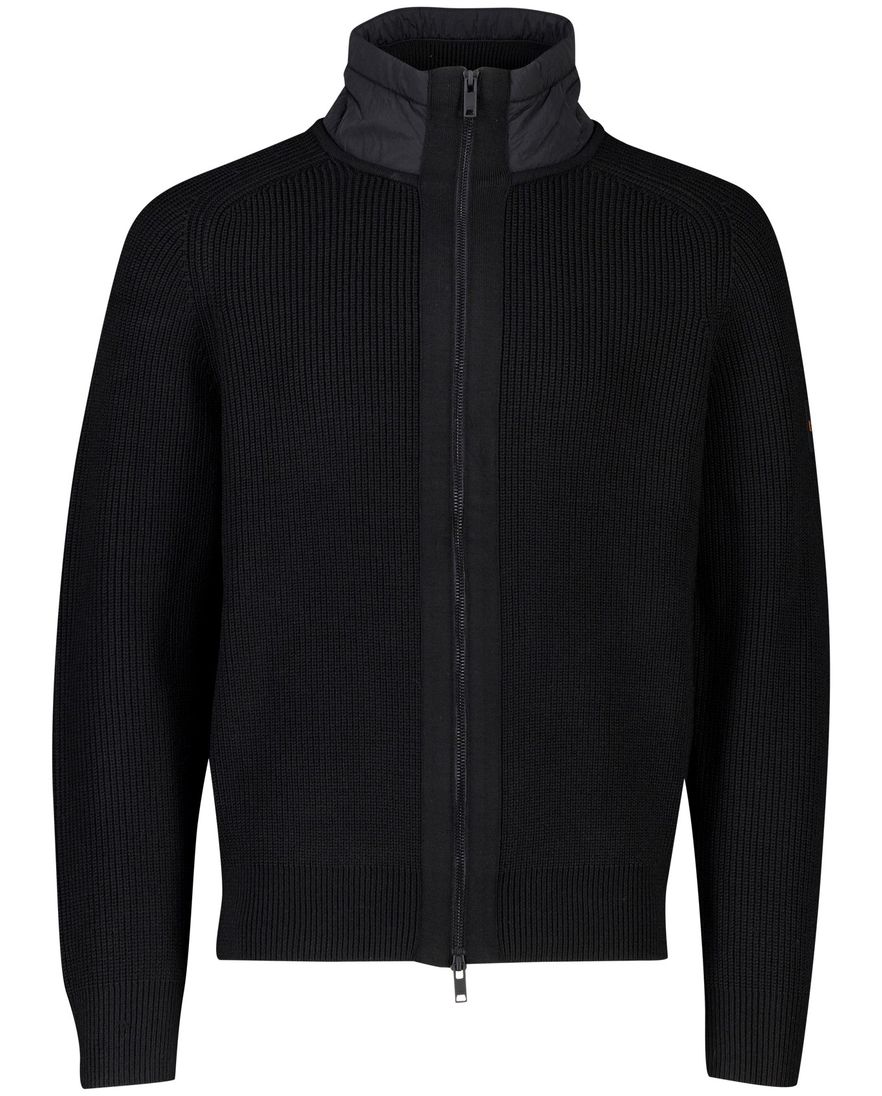 BOSS Orange vest Zwart Kigloo relaxed fit lamswol