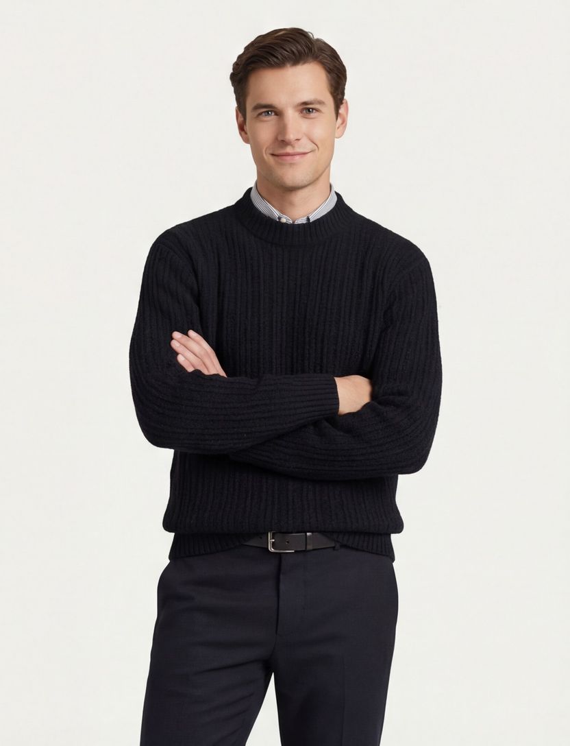 zwarte Boss Orange Korth trui