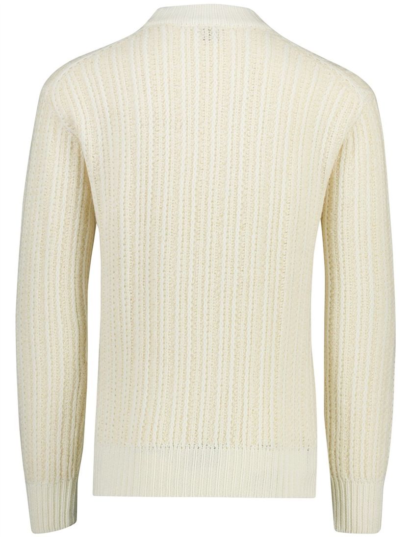 Boss Orange Trui Creme gebreid wol effen