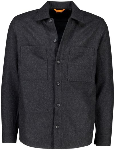 Hugo Boss BOSS Orange Locky 2 overshirt zwart wol