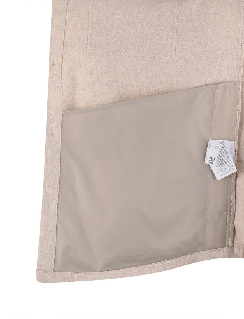 Boss overshirt beige normale fit effen