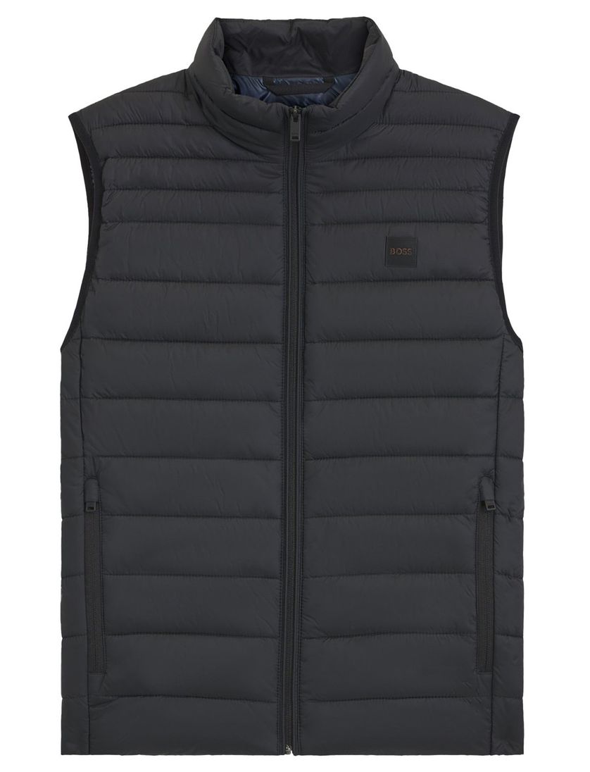 BOSS Orange bodywarmer zwart effen normale fit