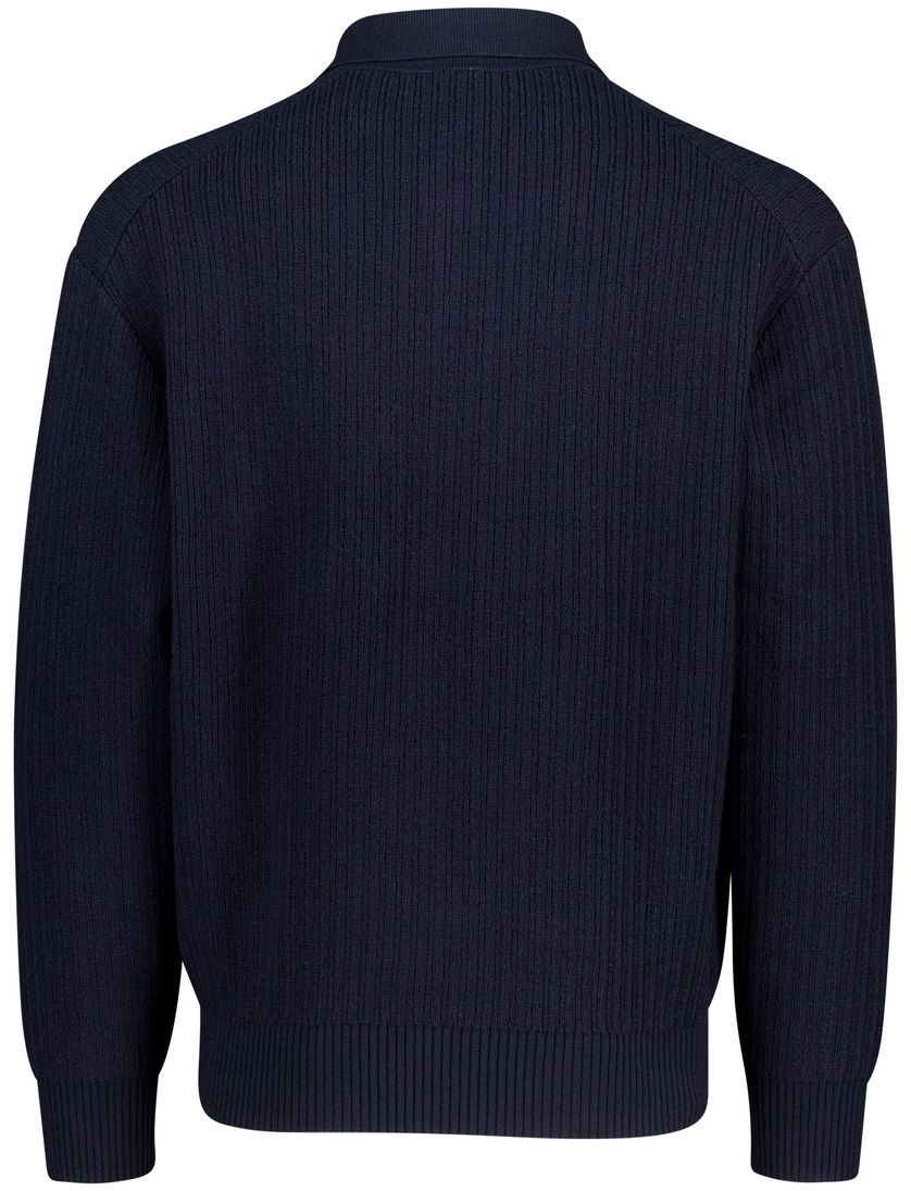 donkerblauwe Boss Orange Kotorpolo trui