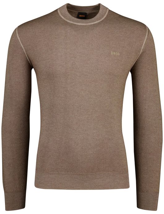 Boss Orange Estafo Trui Bruin 100% wol