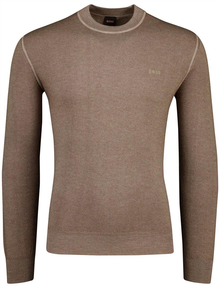 Boss Orange Estafo Trui Bruin 100% wol