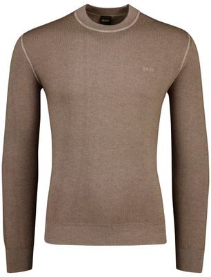 Hugo Boss Boss Orange Estafo Trui Bruin wol gemêleerd