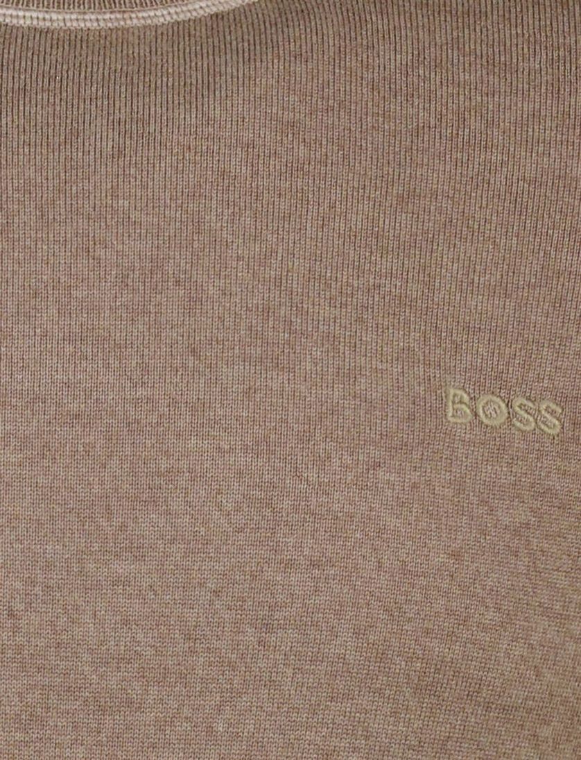 Boss Orange Estafo Trui Bruin wol gemêleerd