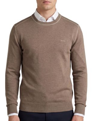 Hugo Boss Boss Orange Estafo Trui Bruin 100% wol