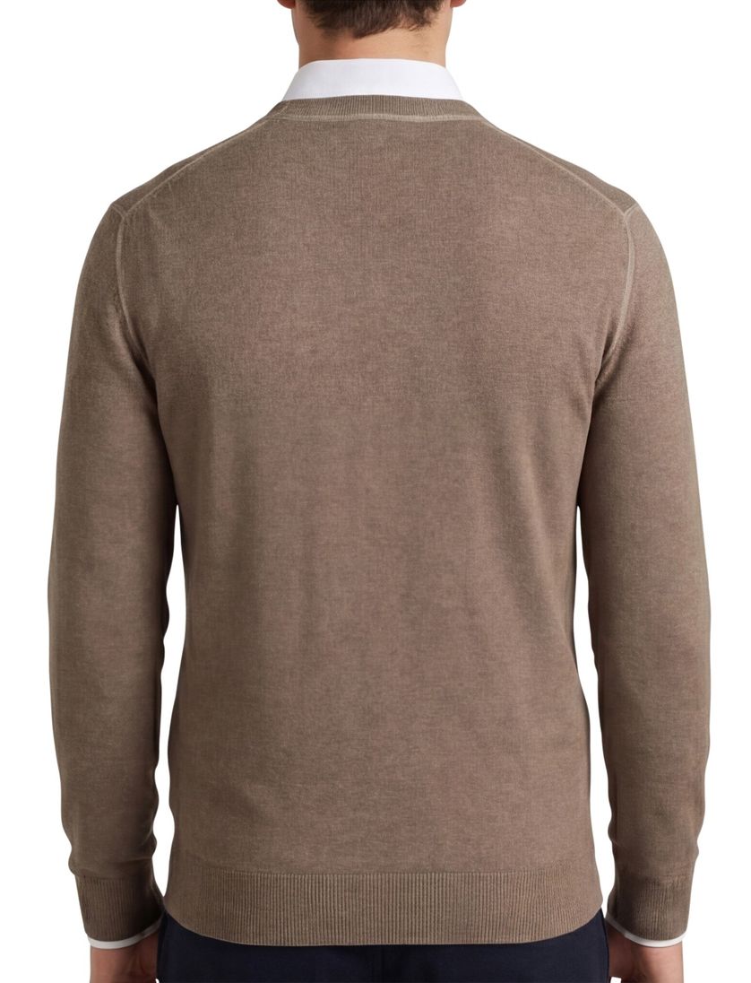 Boss Orange Estafo Trui Bruin wol gemêleerd