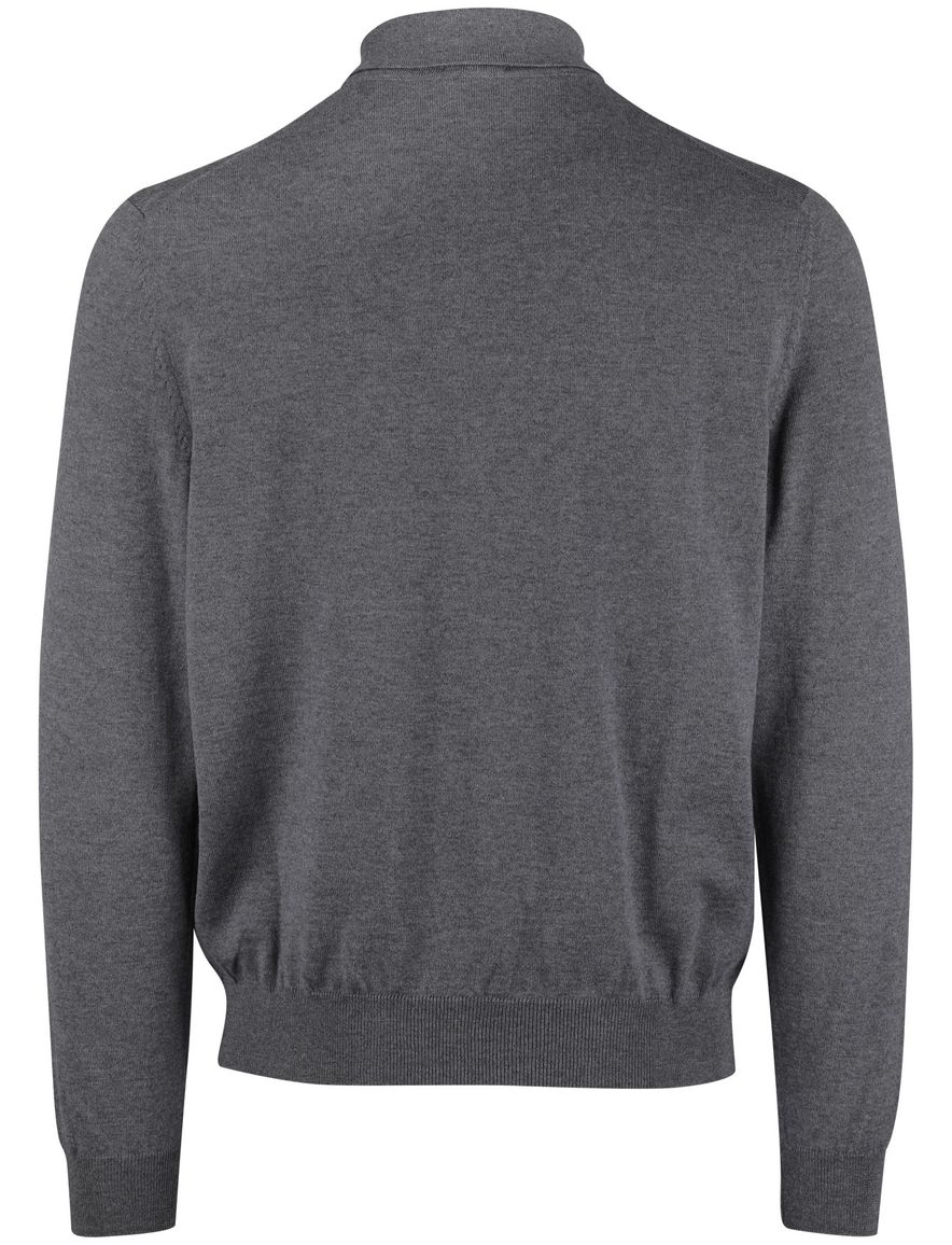 Boss Black Bono-L grijze trui lamswol knopen