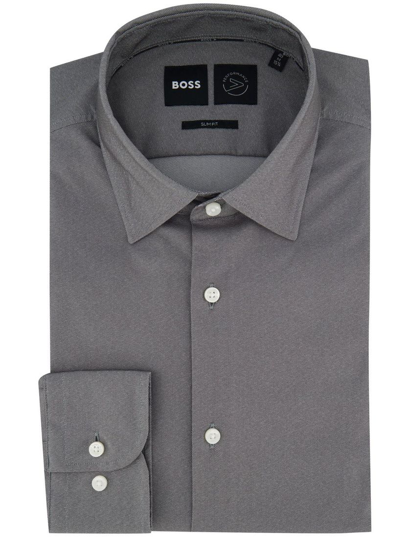 Business overhemd Boss Black Slim Fit grijs